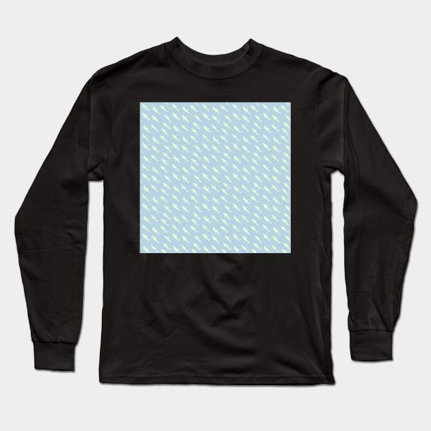 Shark Pattern Long Sleeve T-Shirt by Radradrad